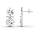 1.26 Ct Marquise Shape Dangle Diamond Earrings | 14K Yellow Gold