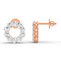 1.04 Ct Round Stud Earrings | 14K Rose Gold  FG VS Quality Diamonds