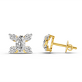 0.7 Ct Oval Stud Earrings | 14K Yellow Gold