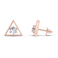 0.51 Ct Round Stud Earrings | 14K Rose Gold  FG VS Quality Diamonds