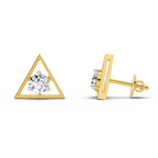 0.51 Ct Round Stud Earrings | 14K Yellow Gold  FG VS Quality Diamonds