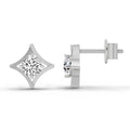 0.46 Ct Round Stud Earrings |  14K White Gold