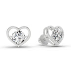0.90 Ct Pear Shape 4 Prong Solitaire Diamond Stud Earrings | 14K Rose Gold