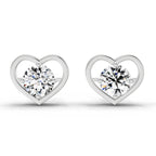0.90 Ct Pear Shape 4 Prong Solitaire Diamond Stud Earrings | 14K Rose Gold