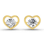 0.90 Ct Pear Shape 4 Prong Solitaire Diamond Stud Earrings | 14K Rose Gold