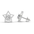 0.8 Ct Round Stud Earrings |  14K White Gold