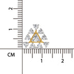 0.91 Ct Round Triangle Stud Earrings | 14K Rose Gold  FG VS Quality Diamonds