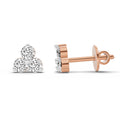 0.35 Ct Round Stud Earrings |  14K Rose Gold