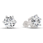 2.39 Ct Round Shape 6 Prong Solitaire Diamond Stud Earrings | 14K Rose Gold