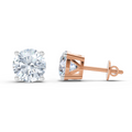 2.28 Ct Solitaire Stud Earrings | 14K Rose Gold