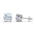2.28 Ct Solitaire Stud Earrings | 14K White Gold