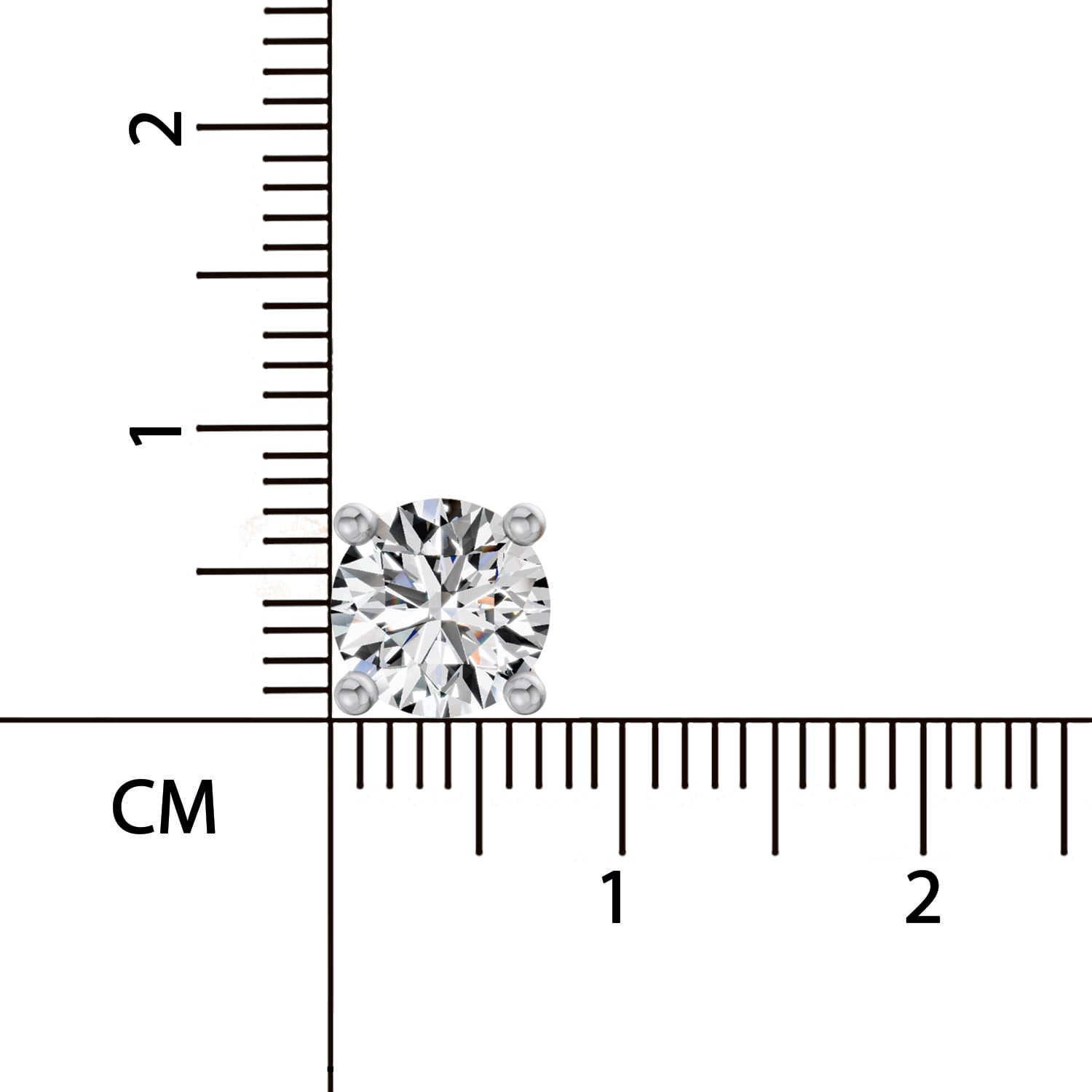 2.39 Ct Round Shape 4 Prong Solitaire Diamond Stud Earrings | 14K Rose Gold