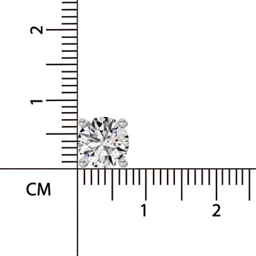 2.39 Ct Round Shape 4 Prong Solitaire Diamond Stud Earrings | 14K Rose Gold