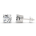 2.39 Ct Round Shape 4 Prong Solitaire Diamond Stud Earrings | 14K White Gold