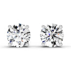 2.28 Ct Round Shape 4 Prong Solitaire Diamond Stud Earrings | 14K Rose Gold