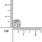 2.28 Ct Round Shape 4 Prong Solitaire Diamond Stud Earrings | 14K Rose Gold