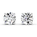 2.28 Ct Round Shape 4 Prong Solitaire Diamond Stud Earrings | 14K Rose Gold