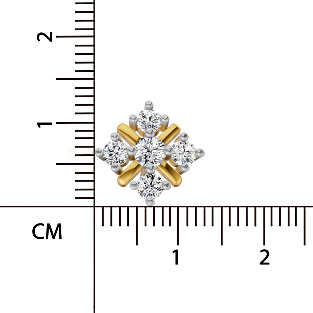 0.98 Ct  Round Shape Diamond Stud Earrings | 14K Rose Gold