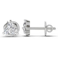 0.38 Ct  Round Shape Diamond Stud Earrings | 14K White Gold