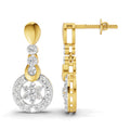 1.03 Carat  | 925 Sterling Silver Yellow Gold Plated Fashion Earrings