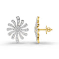 0.92 Carat  | 925 Sterling Silver Yellow Gold Plated Fashion Earrings