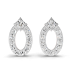 0.27 Carat Oval Diamond Stud Earrings | 14K Yellow Gold