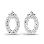 0.27 Carat Oval Diamond Stud Earrings | 14K Rose Gold