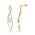0.63 Carat  | 925 Sterling Silver Gold Plated Teardrop Pear Shape Earrings