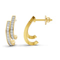 0.43 Carat  | 925 Sterling Silver Gold Plated Fashion Earrings