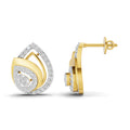 0.68 Carat  | 925 Sterling Silver Gold Plated Fashion Earrings