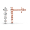 0.31 Carat Celeste Diamond drop Earrings for Women | 14K Rose Gold