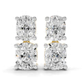 Sparkles Twin Cushion Radiance Stud Diamond Earring