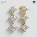 Arias by Lara Dutta Princess-Cut Linear Diamond Earring