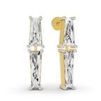 Sparkles Twin Baguette Cascade Diamond Earring