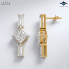 Arias by Lara Dutta Princess-Cut Diamond Linear Earring