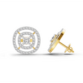 1.14 Ct Round Stud Earrings | 14K Yellow Gold