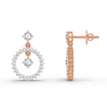 0.80 Ct Drop Earrings | 14K Rose Gold