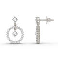 0.80 Ct Drop Earrings | 14K White Gold