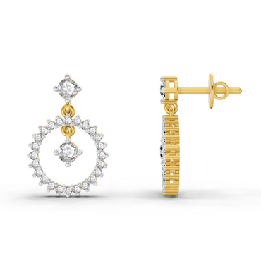 0.80 Ct Drop Earrings | 14K Yellow Gold