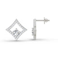 0.79 Ct Round Kite Stud Earrings | 14K White Gold  FG VS Quality Diamonds