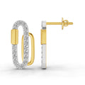 0.48 Carat  | 925 Sterling Silver Gold Plated Fashion Earrings