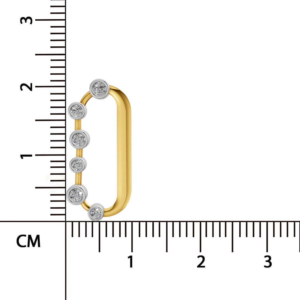 0.35 Round Shape| 925 Sterling Silver Gold Plated Oval Shape Stud Earrings