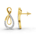 0.43 Carat  | 925 Sterling Silver Yellow Gold Plated Infinity Earrings