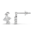 0.3 Carat Tiny Petal Trio Earrings | 14K White Gold