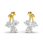 0.3 Carat Tiny Petal Trio Earrings | 14K Yellow Gold