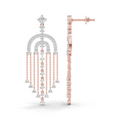 1.45 Carat Chandelier Earrings for Women | 14K Rose Gold