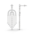 1.45 Carat Chandelier Earrings for Women | 14K White Gold