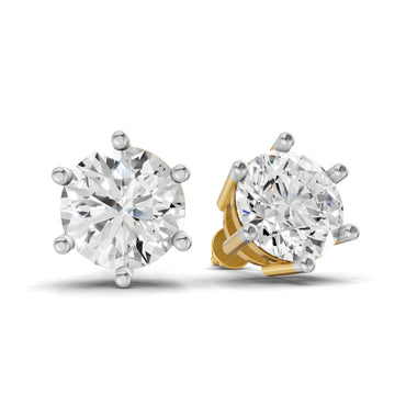 Sparkles 6.24 Carat Solitaire Stud Diamond Earring