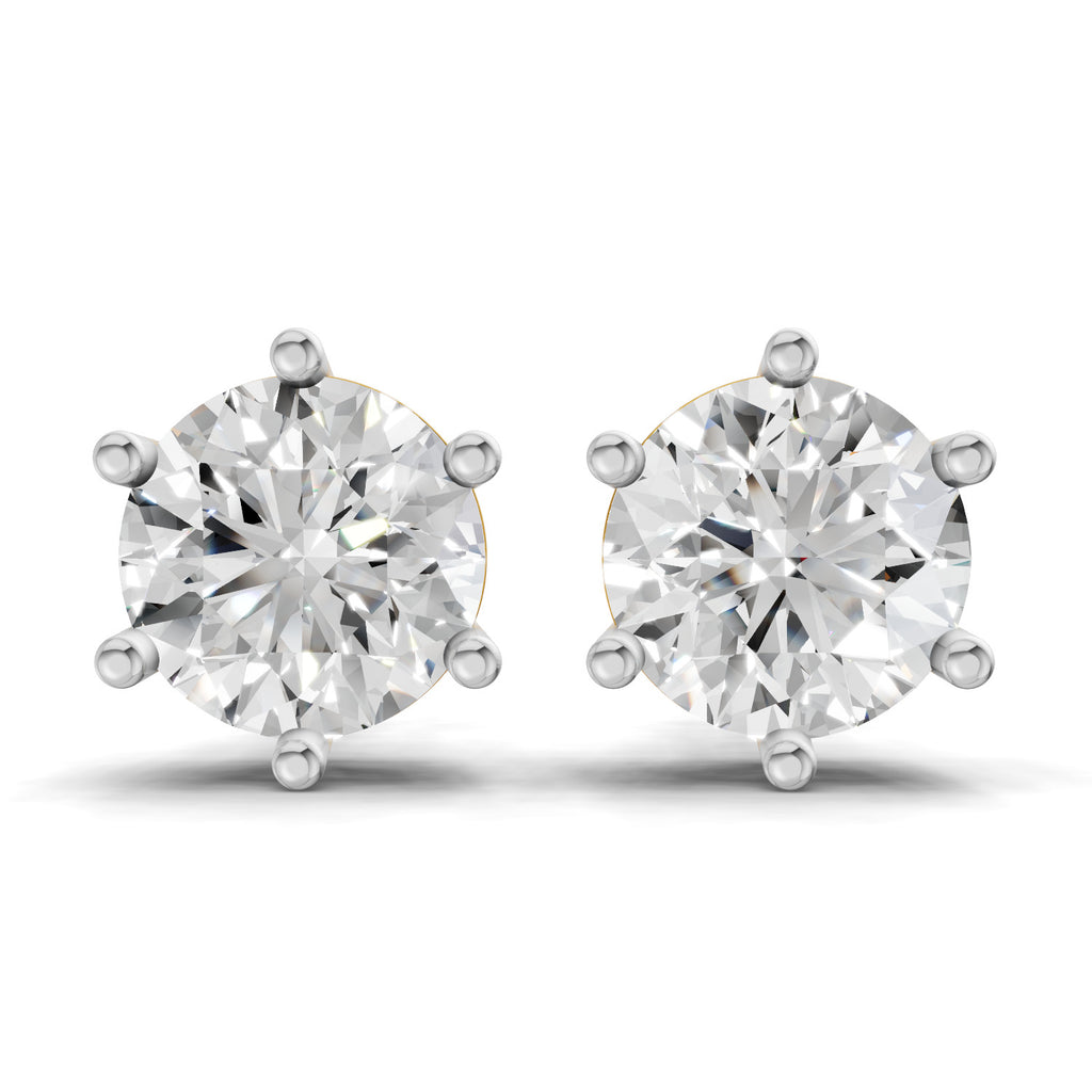 Sparkles 6.24 Carat Solitaire Stud Diamond Earring
