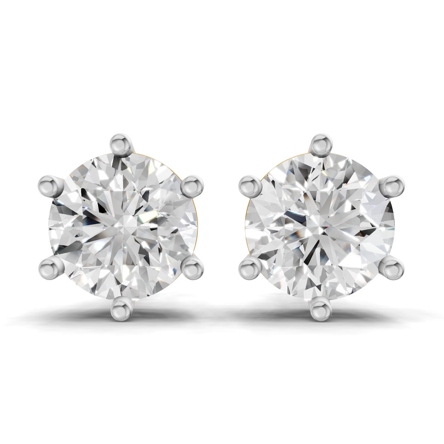 Sparkles 6.24 Carat Solitaire Stud Diamond Earring